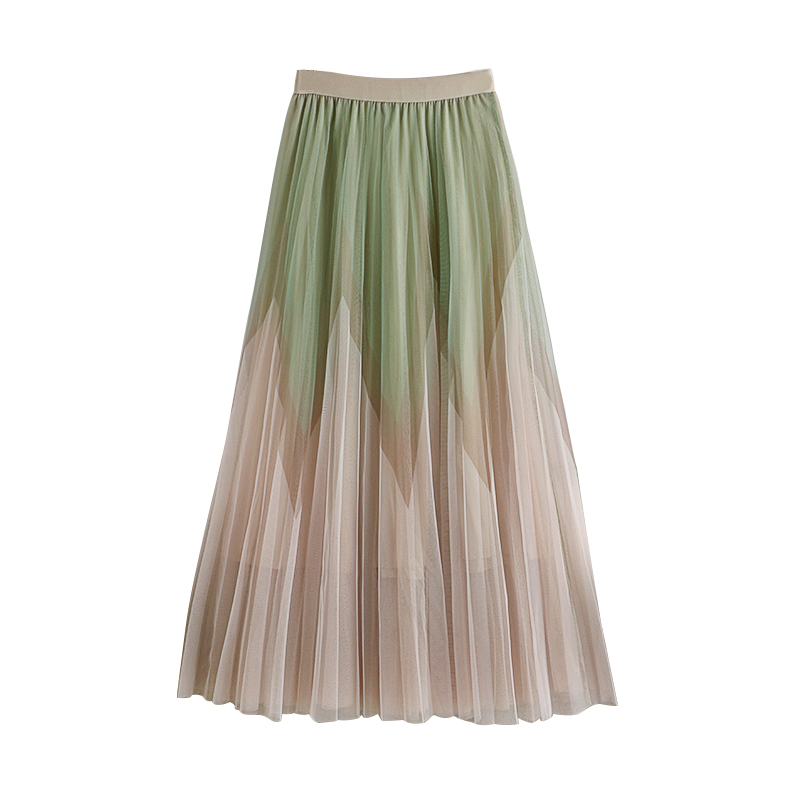 Vintage Floral Print High Waist Pleated Midi Skirts