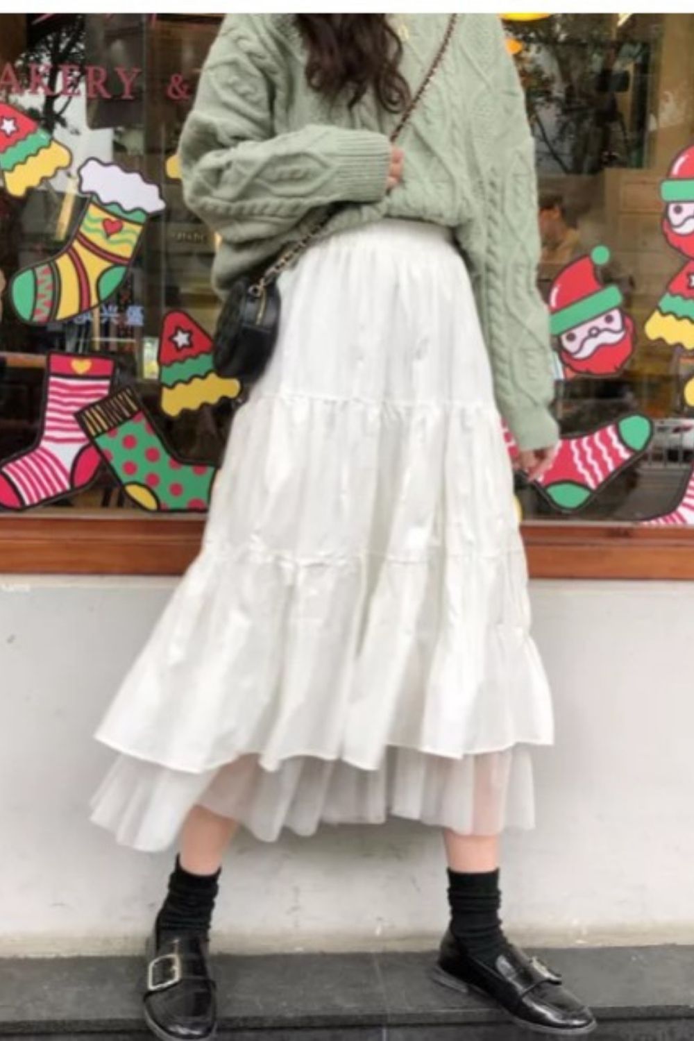 New Women's Mesh Loose All-Match A-line Long Skirt